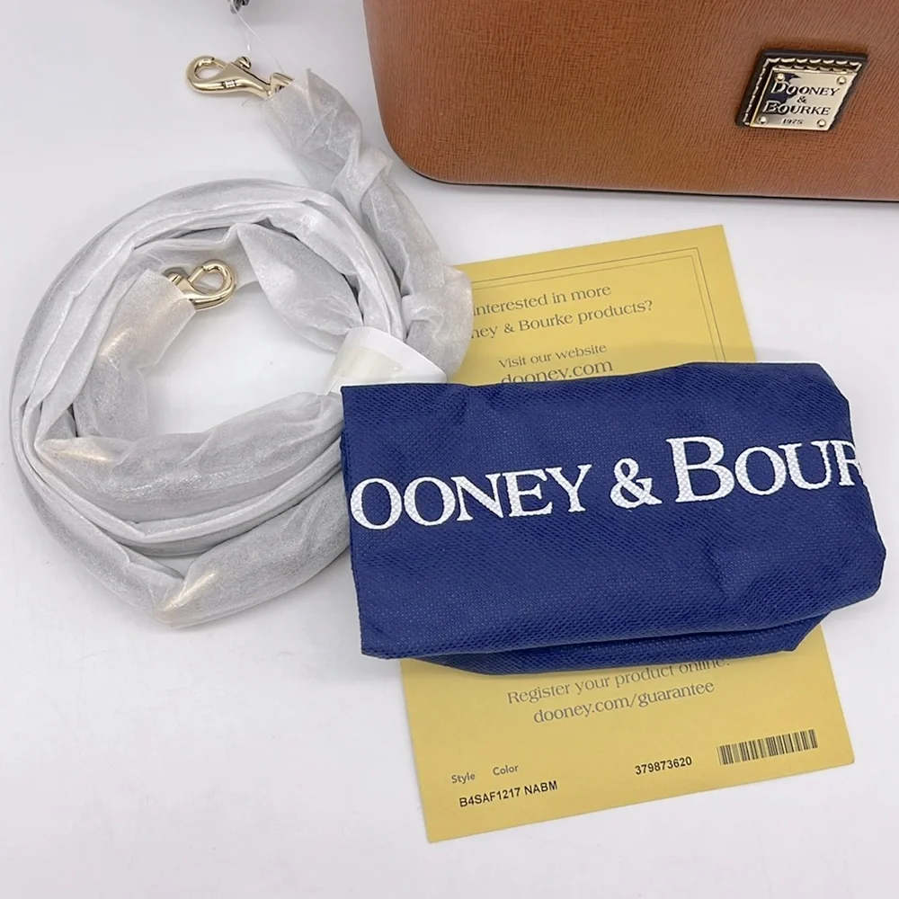 Dooney & Bourke Saffiano Small Heidi Satchel Natural